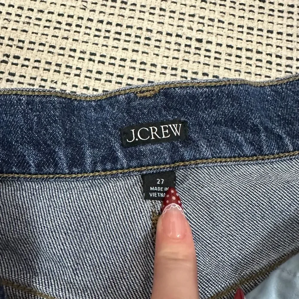 J.Crew Dark Wash Denim Granola Girl Casual High Rise Jean Shorts
